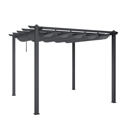 Elegant Aluminum Patio Pergola with Sun-Shade Canopy