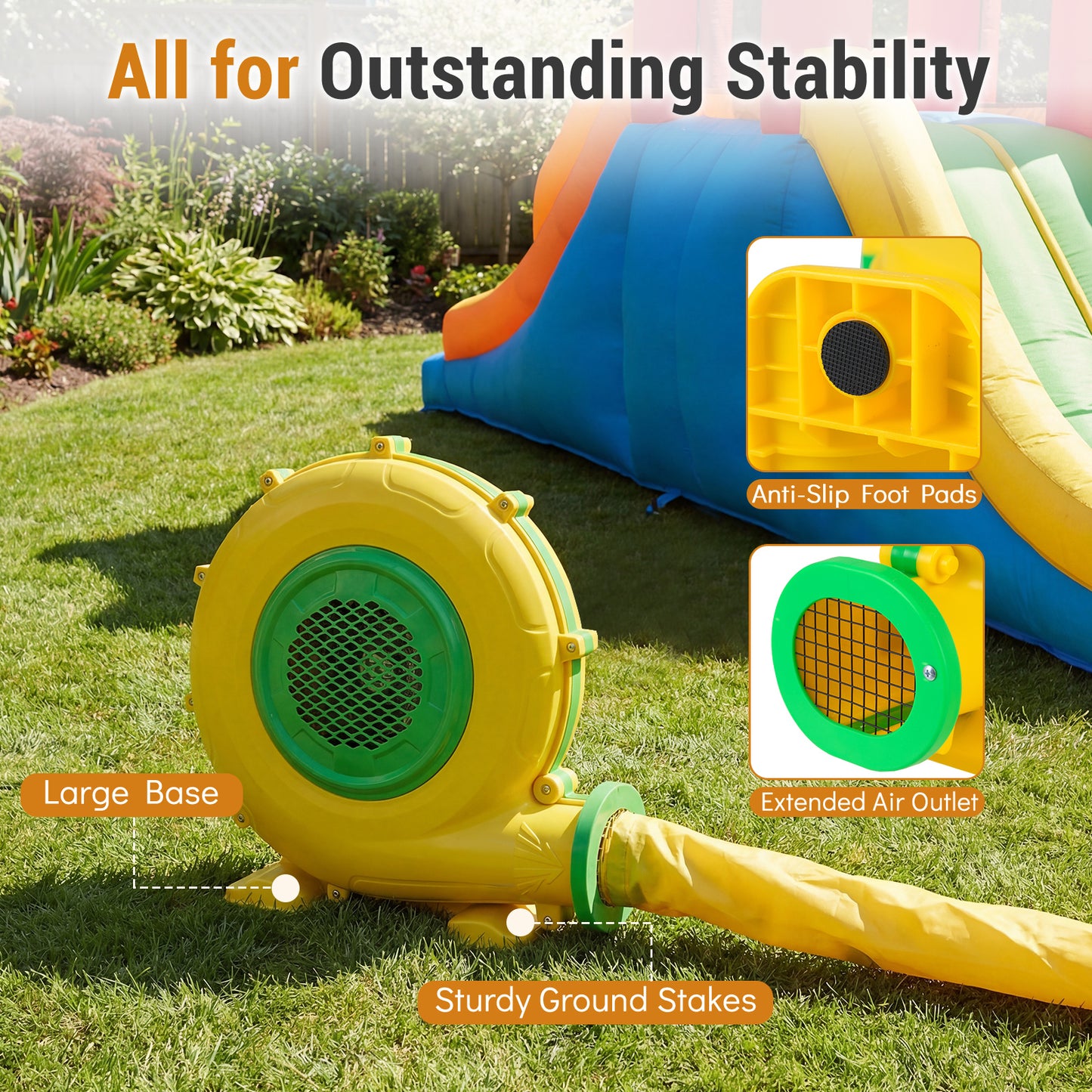 750W Bounce House Air Blower with Handle