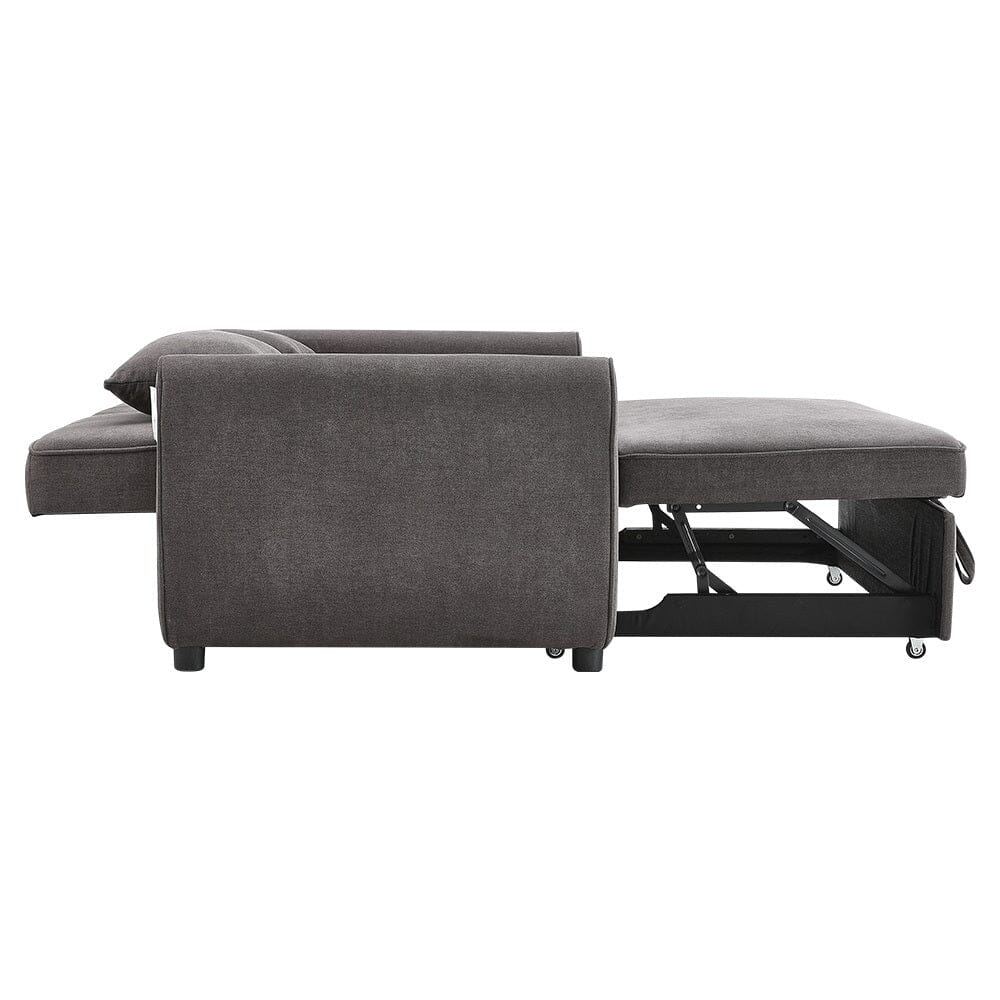 3 in 1 Grey Convertible Sofa Bed lounger 164cm Wide