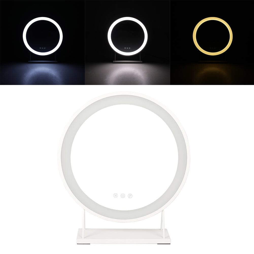 Contemporary Round Vanity Mirror with LED Lights