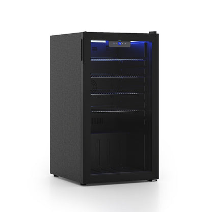 78 L Mini Beverage Refrigerator Cooler in Black