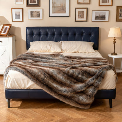 780GSM Soft Plush Fuzzy Luxury Faux Fox Fur Blanket