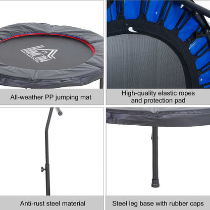 Trampoline Rebounder Adjustable Jumper, 40" - Black