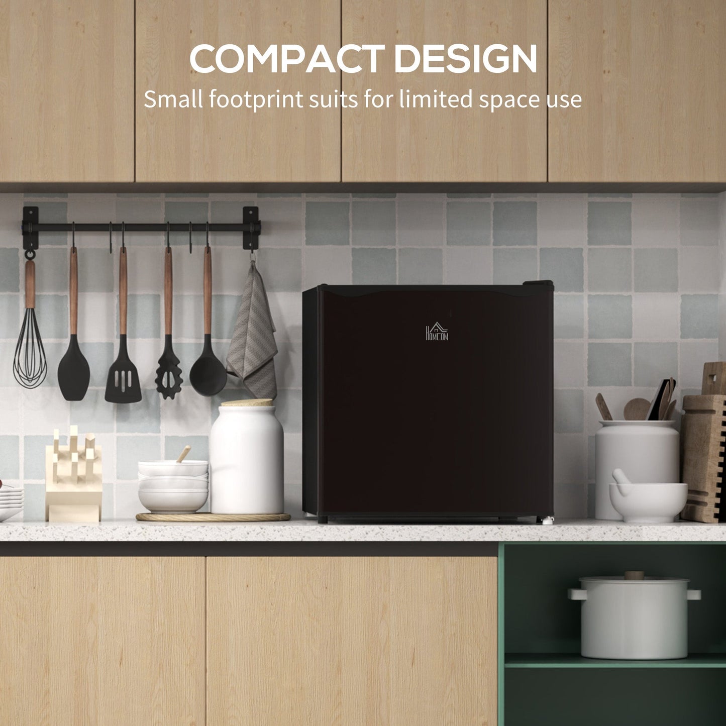 HOMCOM 35L Mini Freezer, -24â„ƒ to -14â„ƒ Temperature - Black