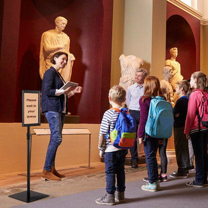 A4 Pedestal Display Stand-Black