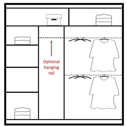 Charnwood Sliding Door Wardrobe White with Glass - 203cm