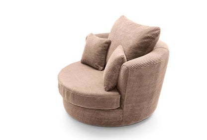 Jill Jumbo Swivel Chair - Brown