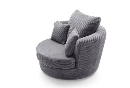 Jill Jumbo Swivel Chair - Grey