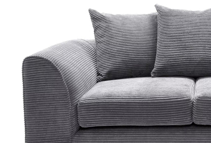 Jill Jumbo 3 Seater Sofa - Grey