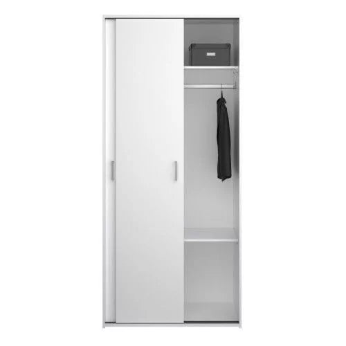 Classic Design 2 Sliding Doors Wardrobe - White