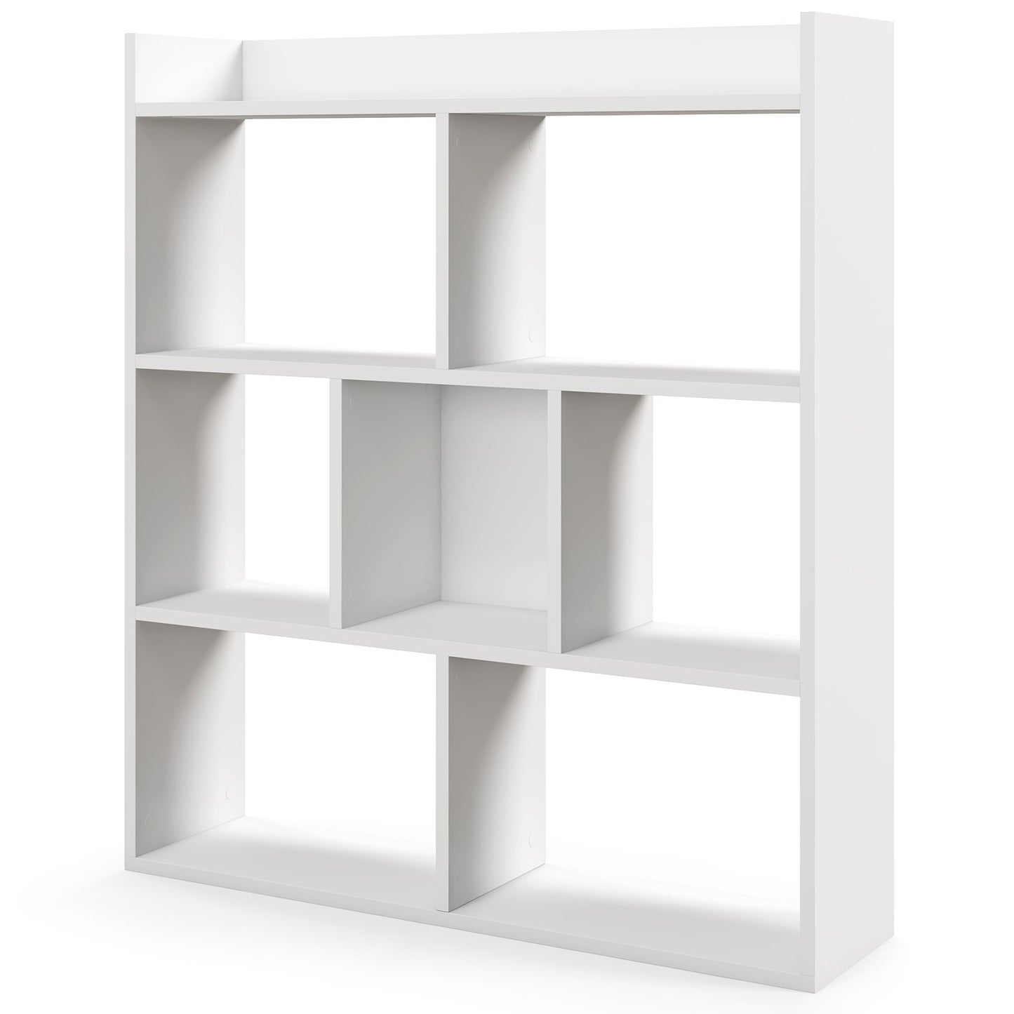 7 Cubes Open-back Bookshelf Home Storage Display Shelf-White