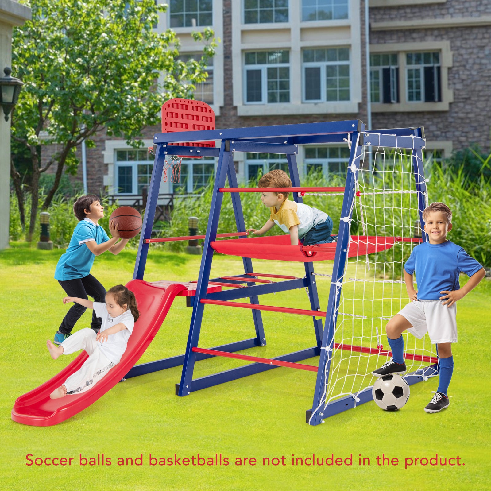 7 In 1 Kids Jungle Gym Set for Toddlers Ages 3-7