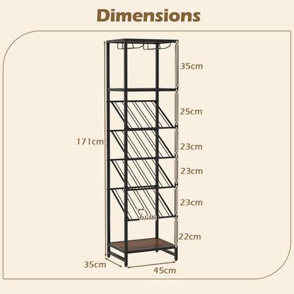 7-Tier Freestanding Wine Rack Liquor Storage Stand