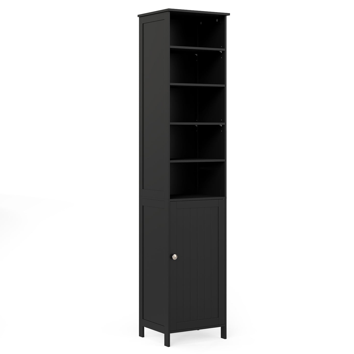 7-Tier Tall Freestanding Cabinet-Black