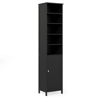 7-Tier Tall Freestanding Cabinet-Black