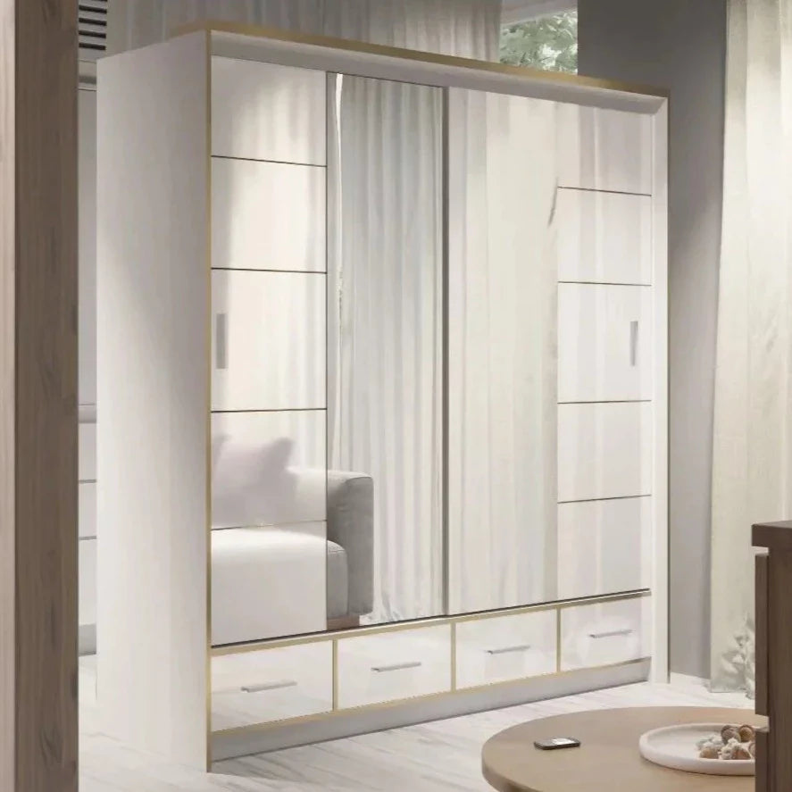 Andromeda 203cm Sliding Door Wardrobe - Grey