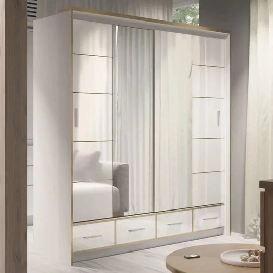 Andromeda 203cm Sliding Door Wardrobe - White