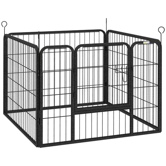 PawHut Heavy Duty Dog Playpen, 4 Panel Puppy Cocker, składany kojec dla psa, do użytku wewnątrz i na zewnątrz, składana konstrukcja 82L x 82W x 60H (cm)
