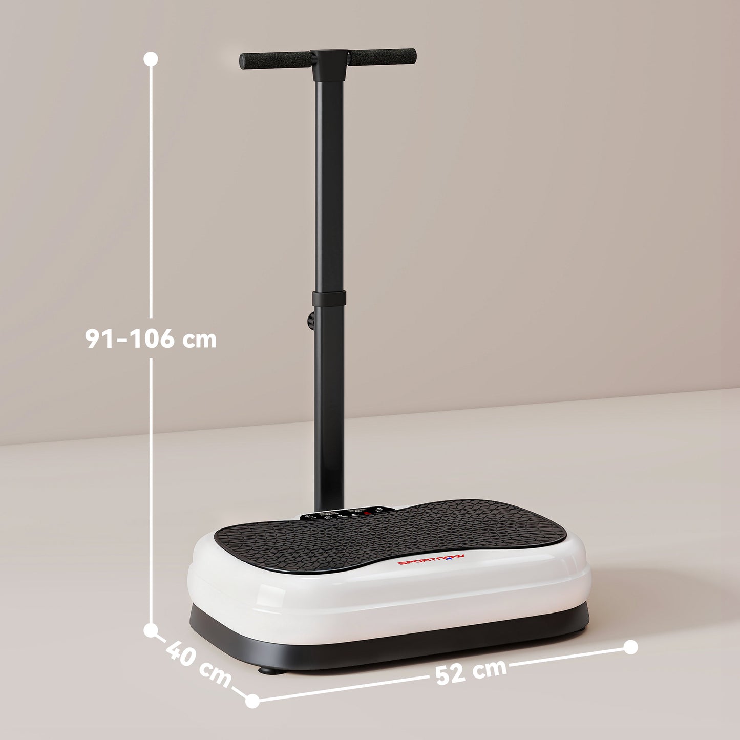 SPORTNOW Vibration Plate, with Adjustable/Removable Handle, Preset Modes, 50 Speeds