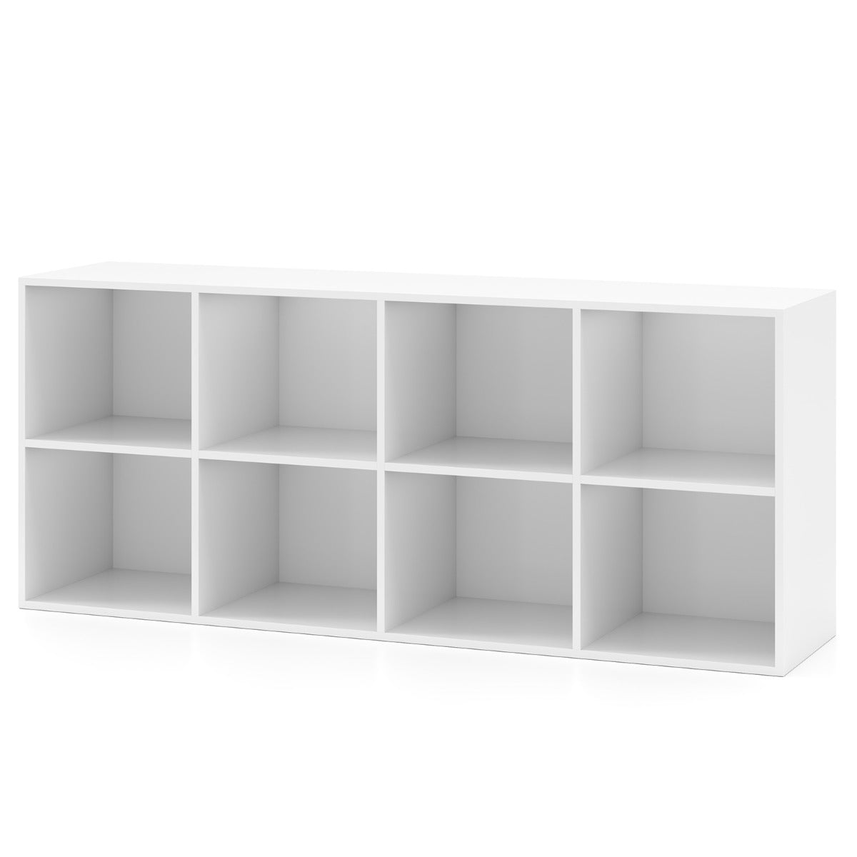 8-Cube Bookcase Bookshelf with 2 Anti-Tipping Kits-White