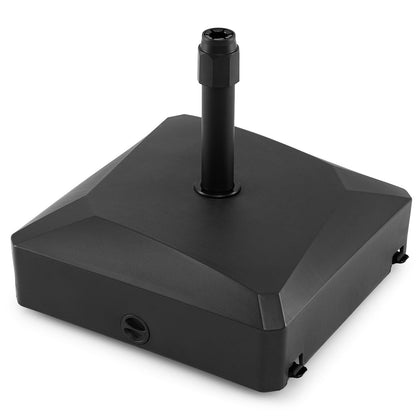 80 kg Fillable Mobile Umbrella Base with 4 Wheels-Black