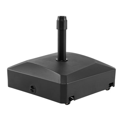 80 kg Fillable Mobile Umbrella Base with 4 Wheels-Black