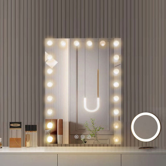 Rectangle Hollywood Vanity Mirror with 20 Dimmable LED Bulbs