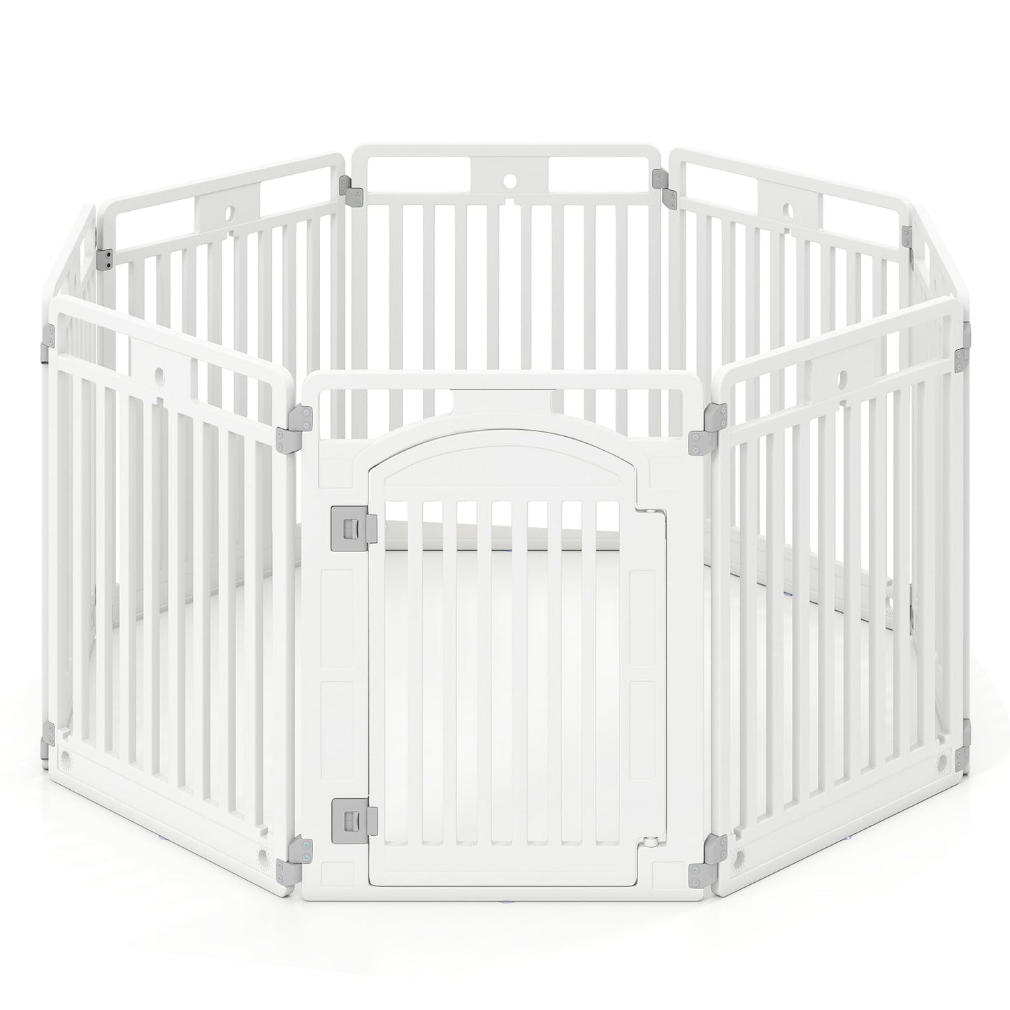 8-Panel 80CM Tall Plastic Dog Panel-White