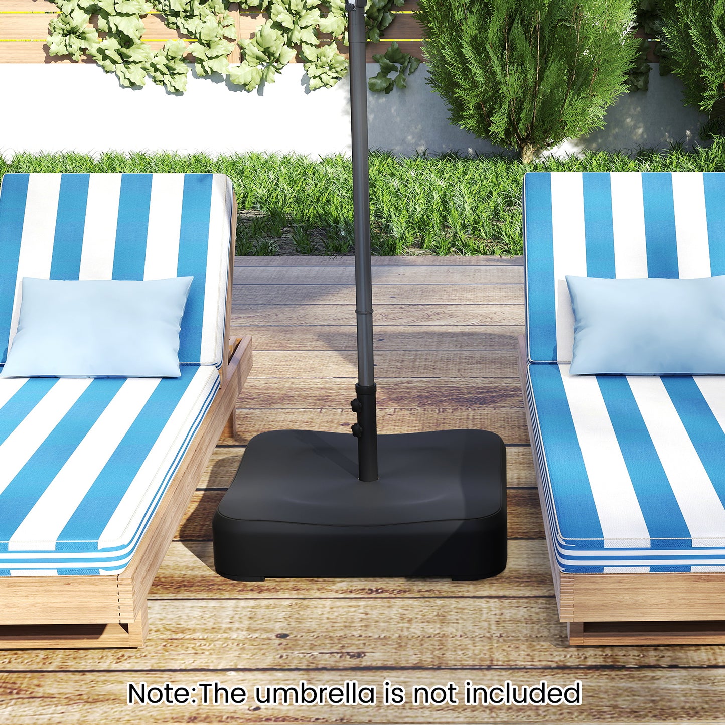 80 kg Patio Umbrella Base with 2 Sandbags and Dust-proof Cover