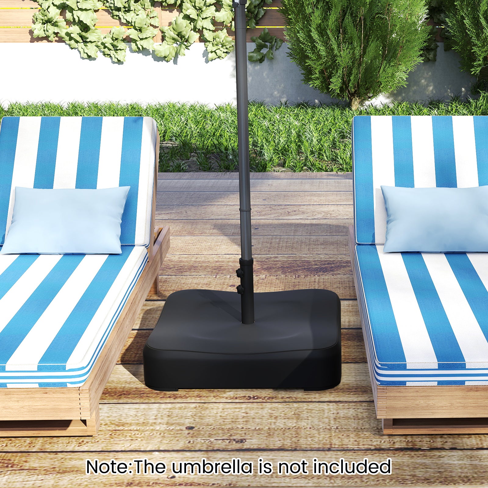 80 kg Patio Umbrella Base with 2 Sandbags and Dust-proof Cover