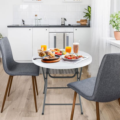 81 CM Round Folding Plastic Table with Thickened HDPE Tabletop