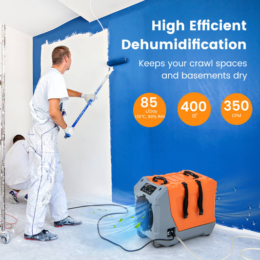 85 L/Day Commercial Dehumidifier with Auto Defrost-Orange