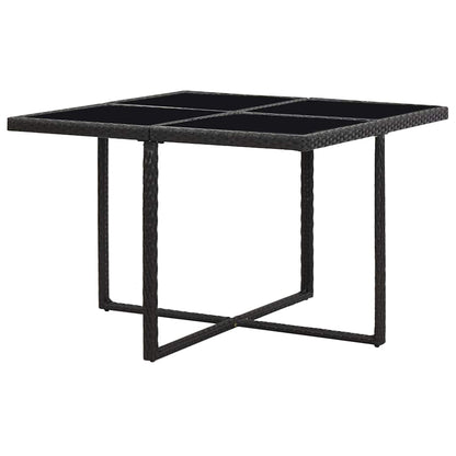 vidaXL 9 Piece Outdoor Dining Set with Cushions Poly Rattan Black 4