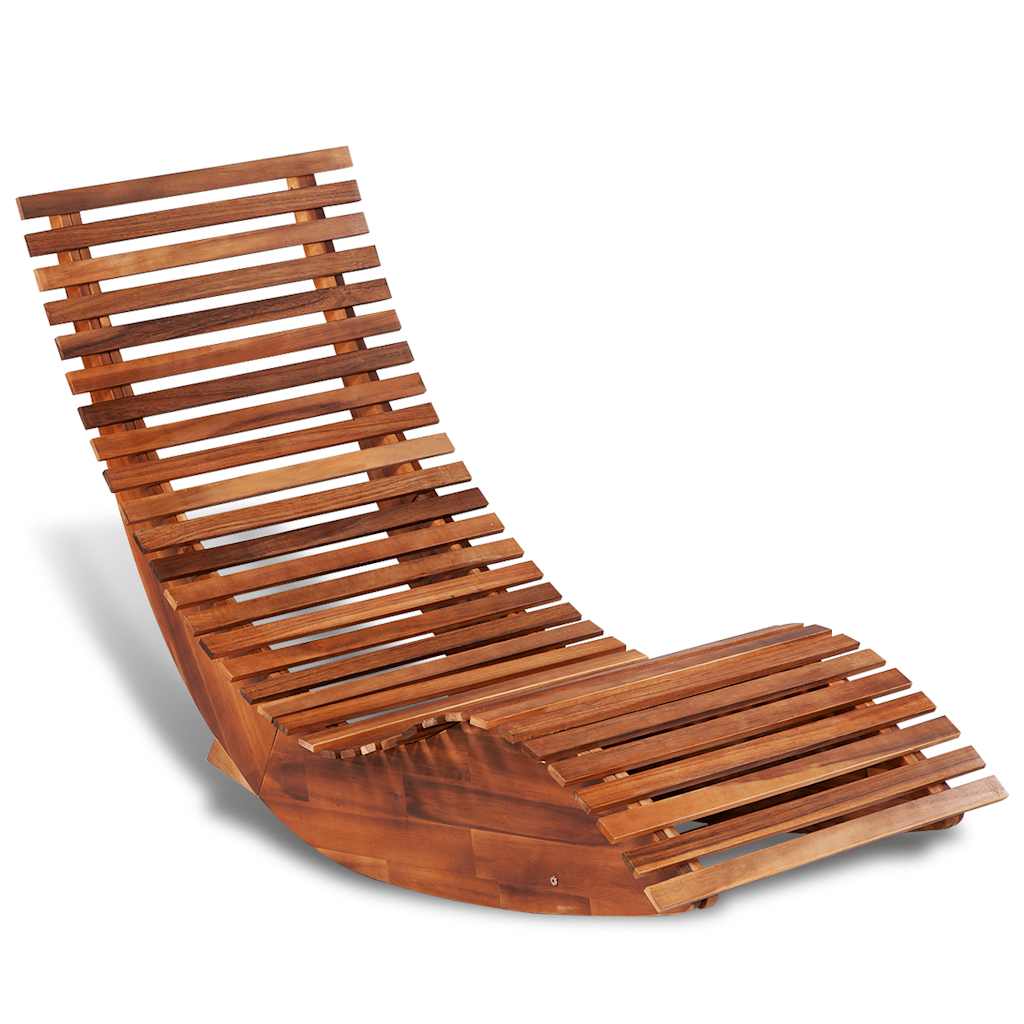 Rocking Sun Lounger Acacia Wood 1