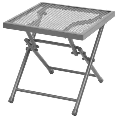 42727 vidaXL Sun Loungers 2 pcs with Table Steel Anthracite 6