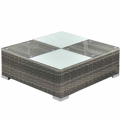 42741 vidaXL 5 Piece Garden Lounge Set with Cushions Poly Rattan Grey 6
