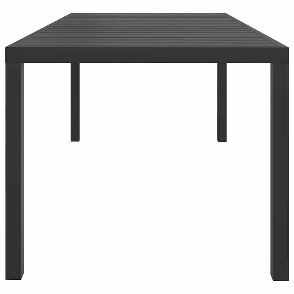 vidaXL Garden Table Black 185x90x74 cm Aluminium and WPC 3