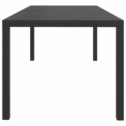 vidaXL Garden Table Black 185x90x74 cm Aluminium and WPC 3