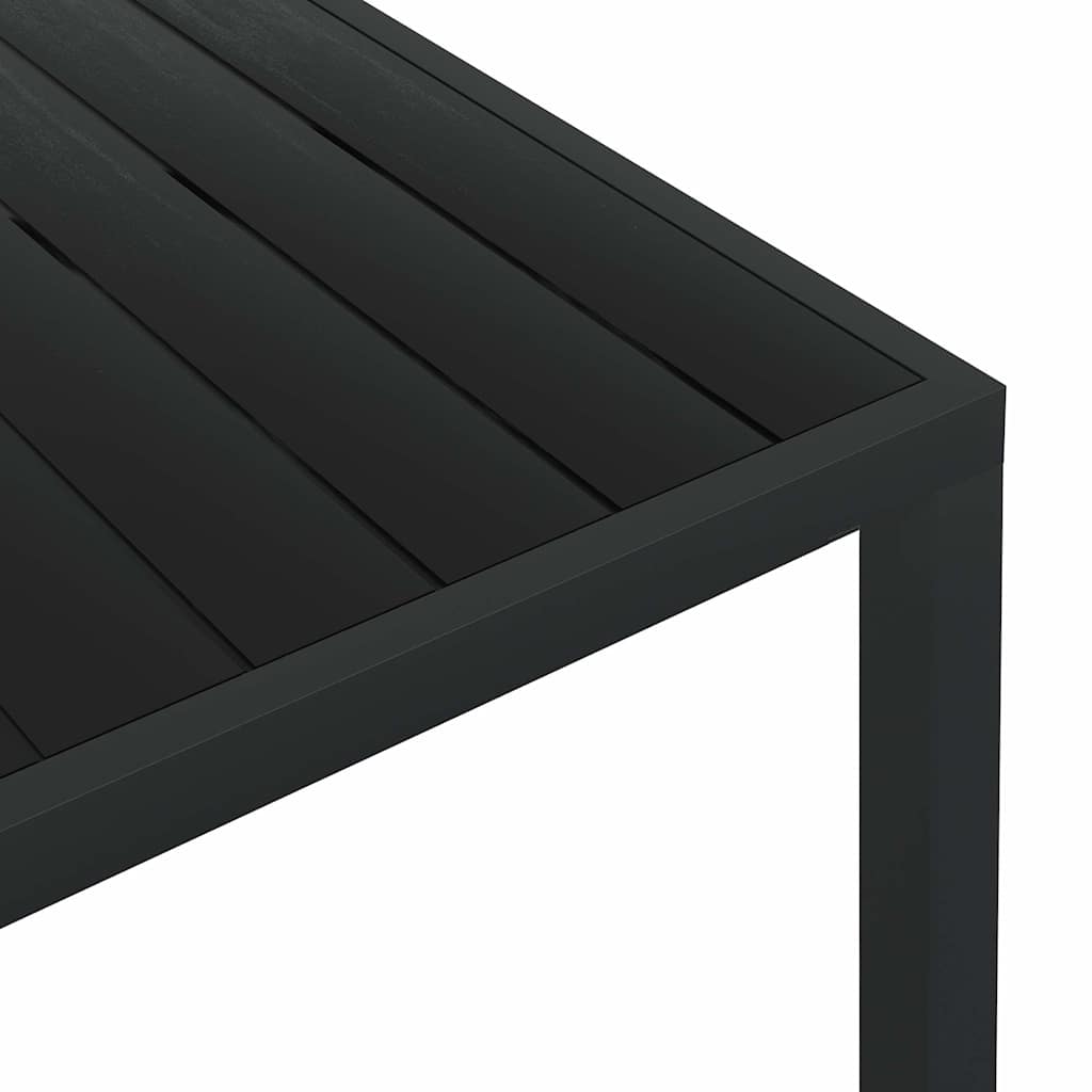 vidaXL Garden Table Black 185x90x74 cm Aluminium and WPC 4