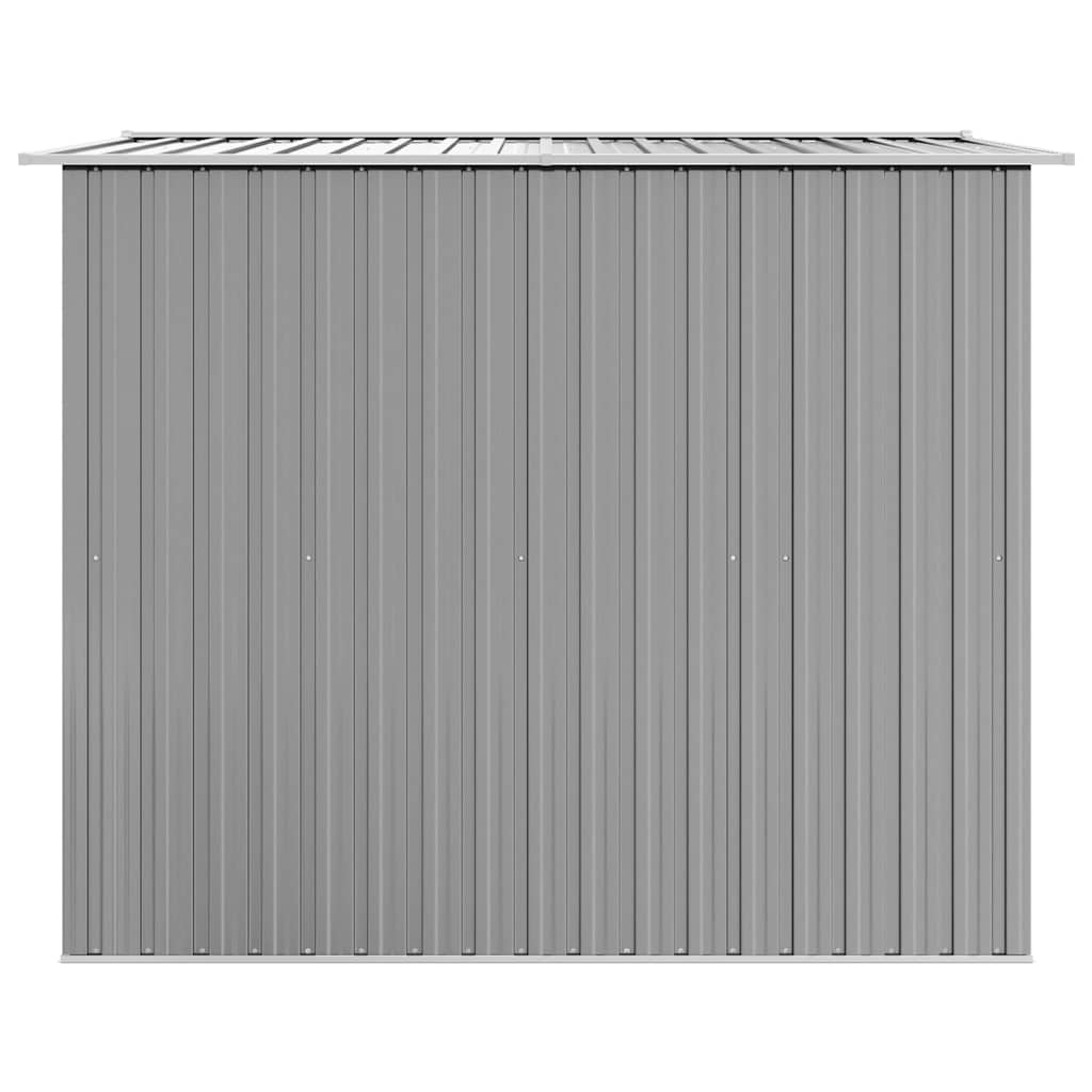 vidaXL Garden Storage Shed Grey Metal 257x205x178 cm 6