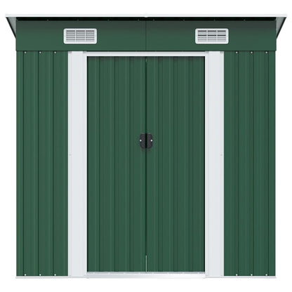 vidaXL Garden Shed | Green | Galvanised Steel | Medium | Garden Shed 5