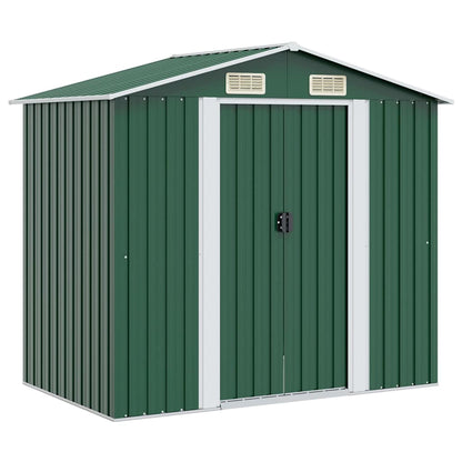 vidaXL Garden Shed | Green | Galvanised steel | Large | Durable | Garden Shed 1