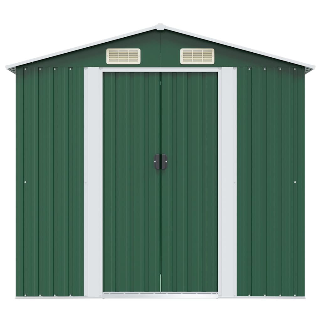 vidaXL Garden Shed | Green | Galvanised steel | Large | Durable | Garden Shed 5