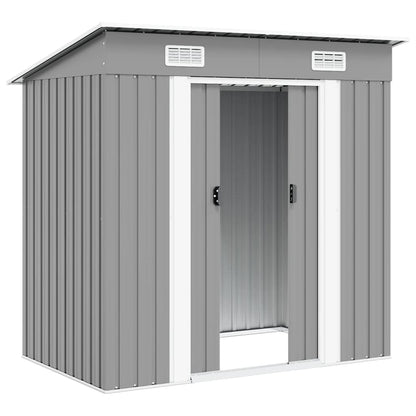 vidaXL Garden Shed | Grey | Galvanised steel | 190x124x181 cm | Garden Shed 4