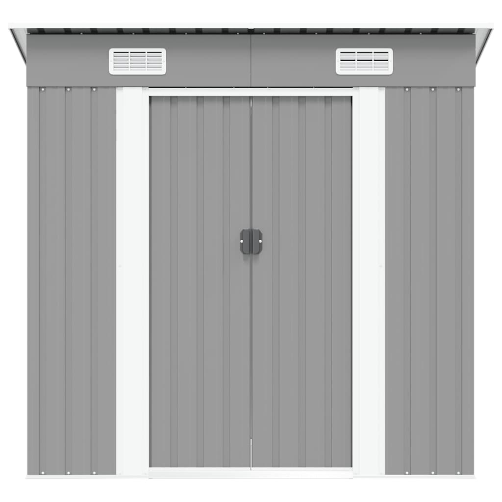 vidaXL Garden Shed | Grey | Galvanised steel | 190x124x181 cm | Garden Shed 5