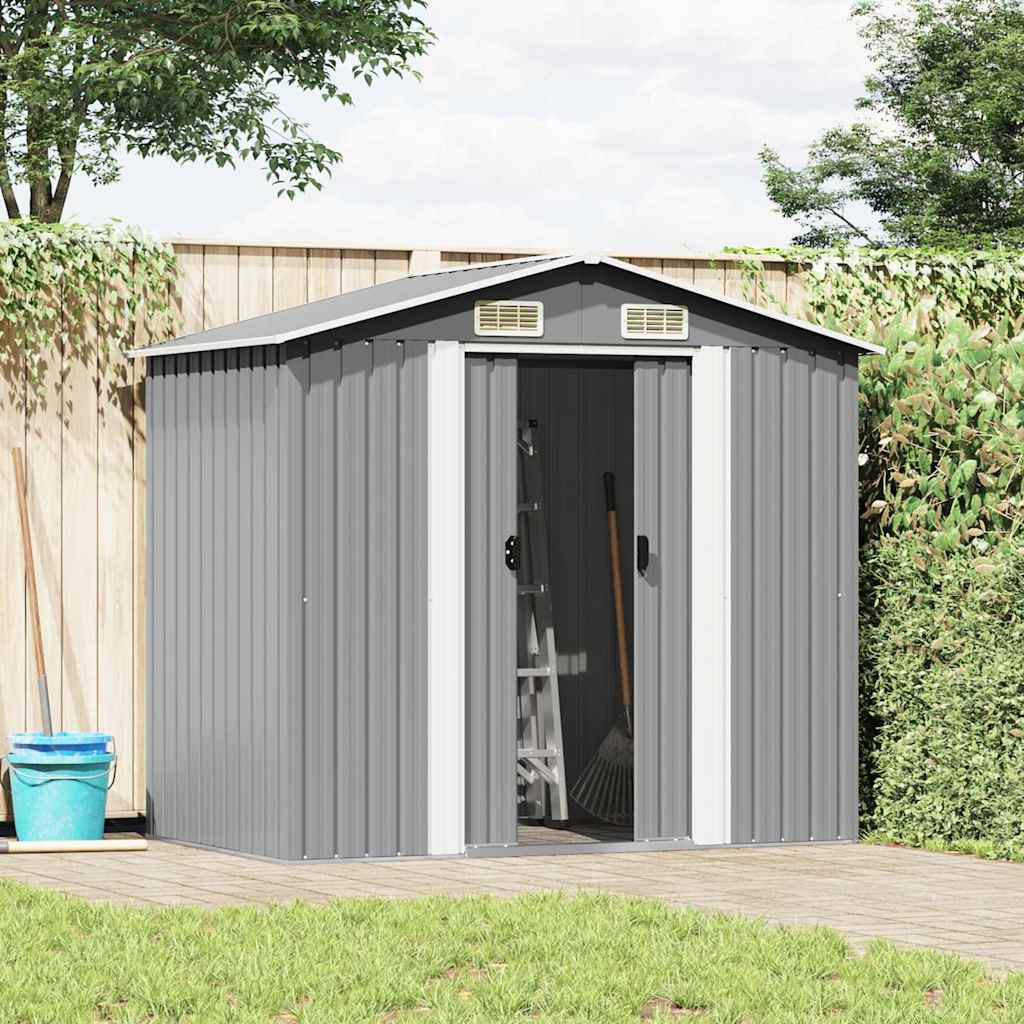 vidaXL Garden Shed | Grey | Galvanised Steel | Large | Garden Shed | Rectangular 2