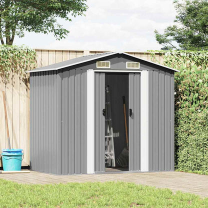 vidaXL Garden Shed | Grey | Galvanised Steel | Large | Garden Shed | Rectangular 2