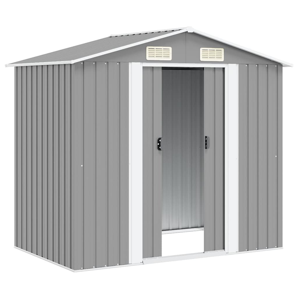 vidaXL Garden Shed | Grey | Galvanised Steel | Large | Garden Shed | Rectangular 4