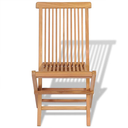vidaXL Folding Chairs 4 pcs for Garden & Outdoor Teak Wood 5