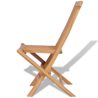 vidaXL Folding Chairs 4 pcs for Garden & Outdoor Teak Wood 6